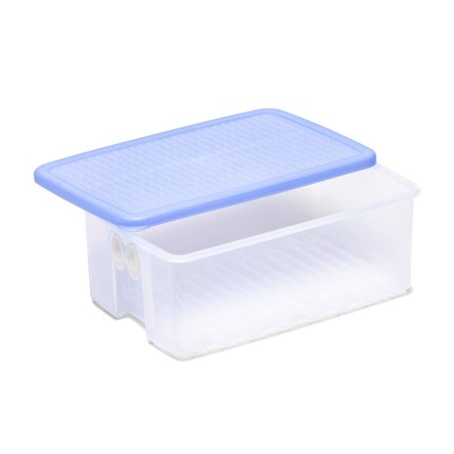 Tupperware Plastic Fruits And Vegetables Storer - 1.6 Litre, 2 Pieces, Blue