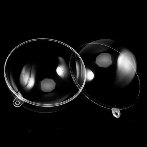 MANCHAP 40 PCS 3.15 Inch Clear Ornament Balls, 80mm Plastic Fillable Sphere, Transparent Acrylic Ball for DIY, Crafts, Wedding Decor