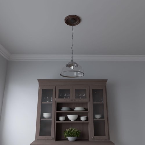 10"OD x 3 1/2"ID x 1 1/8"P Traditional Thermoformed PVC Ceiling Medallion (Fits Canopies up to 5 1/2"), Universal Aged Metallic Rust