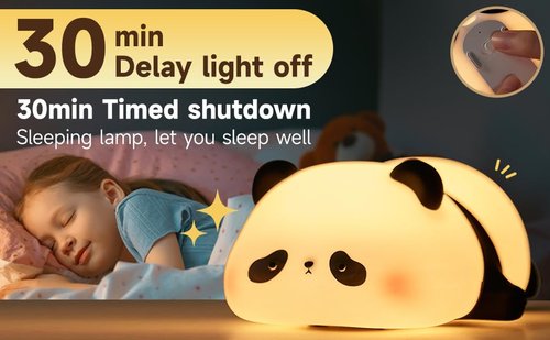 Cute Duck Lamp,Fun Lying Flat Duck Panda Night Light,LED Squishy Animal Novelty Lamp,Toddler Baby Night Light for Kids,Nursery Touch Kawaii Lamp Room/House Décor Nursery Nightlight for Breastfeeding