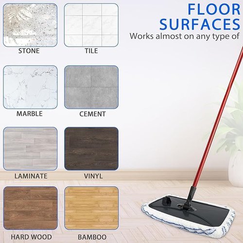 10 Pack Microfiber Mop Pads Covers Replacement Compatible with Oceda,Terry Cloth Mop Refills 15x8 Inch Pads for Wet Dry Hardwood Floor Cleaning, Washable & Reusable Mopping Pads