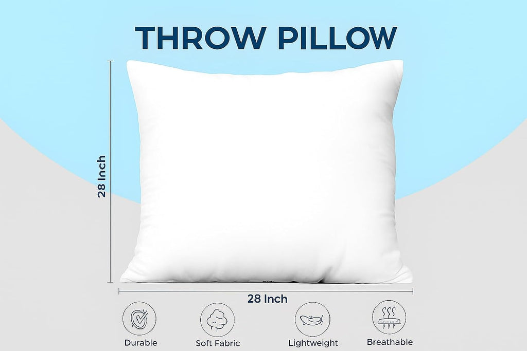 Utopia Bedding Throw Pillow Inserts - Soft & Plush 28 x 28 Inches | Pack of 4 White Indoor Decor
