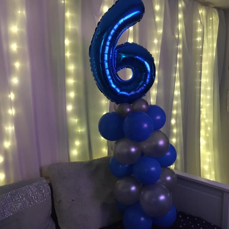 40-Inch Night Blue Number 1 Balloon - First Birthday Decorations for Girls & Toddlers