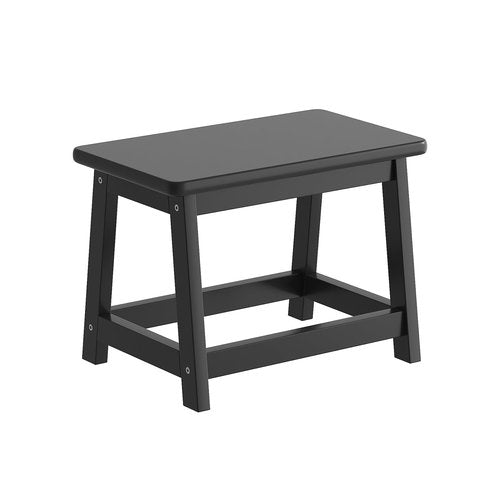PULIJIAJU Black Step Stool, Small Bench Seat, Wood end Table, Wood Bathroom Vanity Bench, Plant Stand, Fishing Stool, Shoe Changing Handmade Stool for Kids or Adults(Black-Small)
