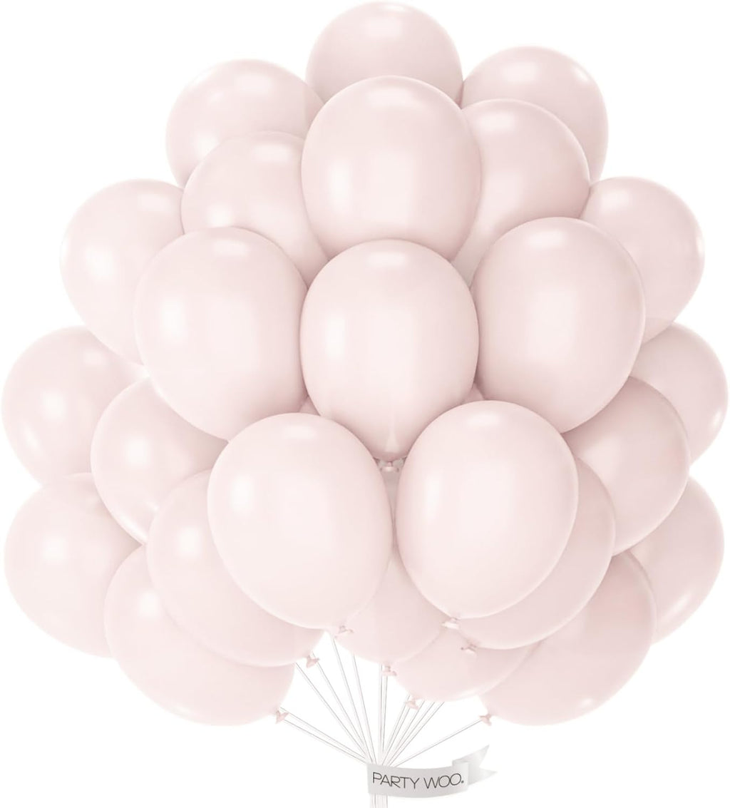 PartyWoo Beige Balloons - 50pcs 12 Inch Neutral Latex for Weddings, Graduations & Baby Showers