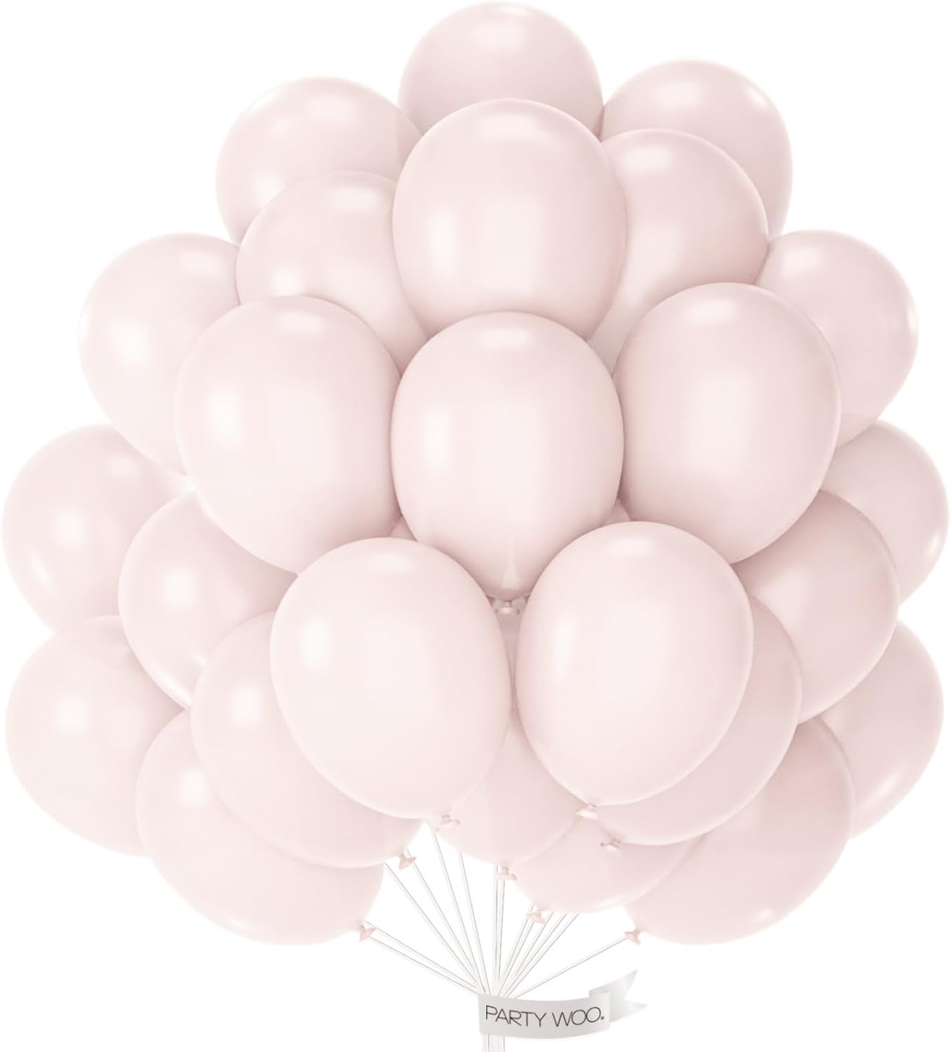 PartyWoo Beige Balloons - 50pcs 12 Inch Neutral Latex for Weddings, Graduations & Baby Showers