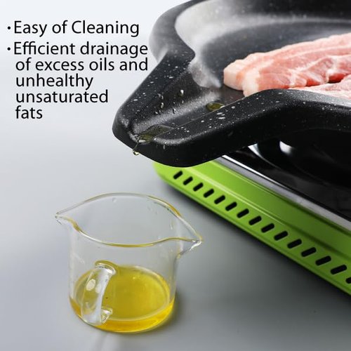 D1KOREA Stovetop Korean BBQ Grill Pan, 15 inch, Cast Aluminum, for indoor outdoor