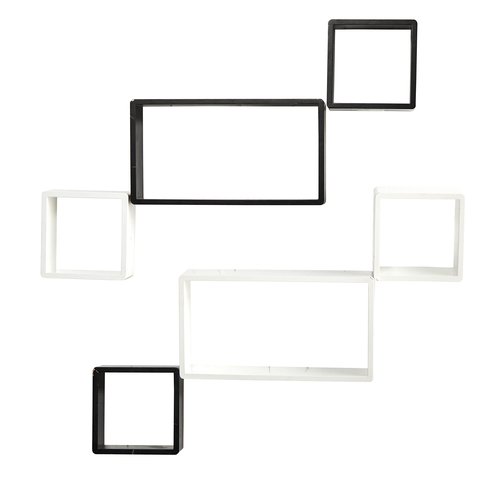 Nearly Natural 15in. Modern Wall Art Décor Floating Shelves (Set of 6)