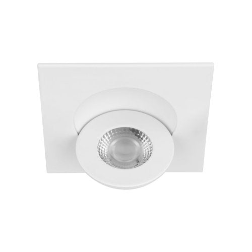Lotos 2in LED Multiples 1-Light Adjustable Recessed Light 3000K Warm White 6W 530 Lumens IC-Rated Airtight 120V-277V Universal in White