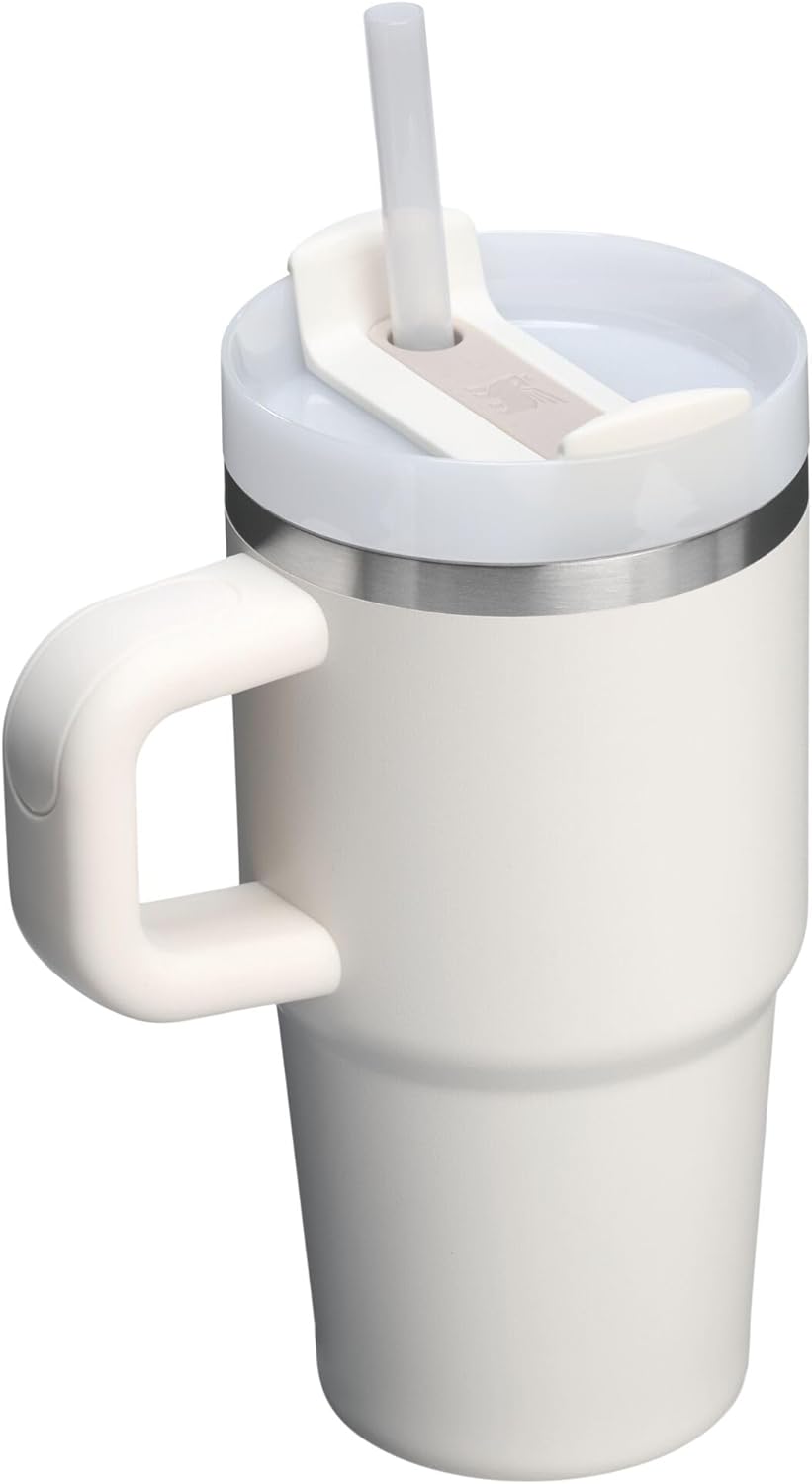 STANLEY Quencher H2.0 Tumbler - Insulated 20 oz Stainless Steel Cup with Handle & Straw | Cream 2.0