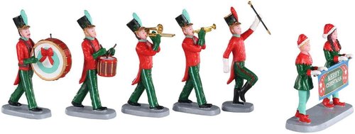 Lemax Christmas Village | Christmas On Parade Set of 6 | Festive Holiday Decor