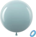 Bezente 36-Inch Giant Dusty Blue Balloons - 8 Pack Jumbo Round Latex Balloons for Weddings & Parties