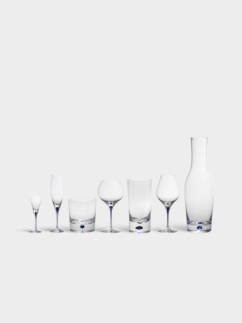 Orrefors Intermezzo Blue 7 Ounce Champagne Flute