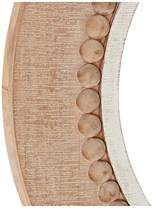 Round Decorative Wood Wall Mirror