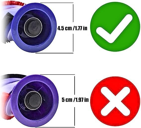 SCREENTRONICS Roller Brush Roll Bar Compatible Replacement for Dyson V6 Old V7 Animal Absolute Cordless Stick Vacuum Cleaner 966821-01, 966084-01