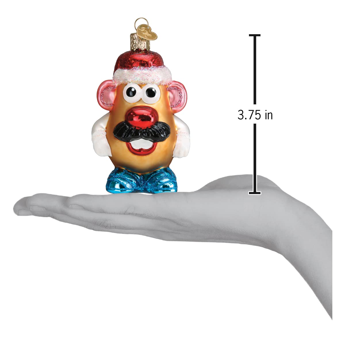 Old World Christmas Mr. Potato Head Glass Blown Ornament for Christmas Tree, Handcrafted Holiday Decoration, Childrens Toy - Toy Story Collection