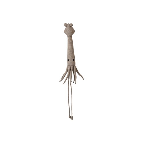Creative Co-Op Handmade Wool Felt Squid Wall Hanging, Grey and Black