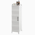 VECELO Narrow Storage Cabinet with Door, Slim Bathroom Storage Cabinet with Adjustable Shelves, for Small Spaces, Bathroom, Kitchen, Laundry, 28.7” H, White