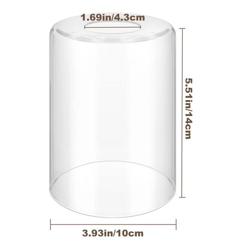 Clear Glass Shade Replacement Shade DIKAIDA 1 Pack, High Transmittance Cylinder Glass Lampshade Covers for Vanity lighting Fixtures Table Lamp Floor Lamp Chandelier Pendant Light