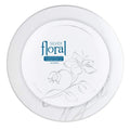 Silver Floral Lunch & Dinner Combo Plates (7.5" & 10", 32 Pieces) - Perfect for Upscale Events & Celebrations, Perfect for Mix & Match Dining