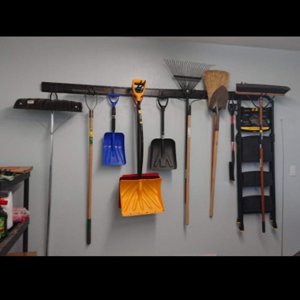 Ultrawall Tool Storage Rack - 64-Inch Adjustable Wall-Mounted Organizer with 9 Heavy-Duty Hooks