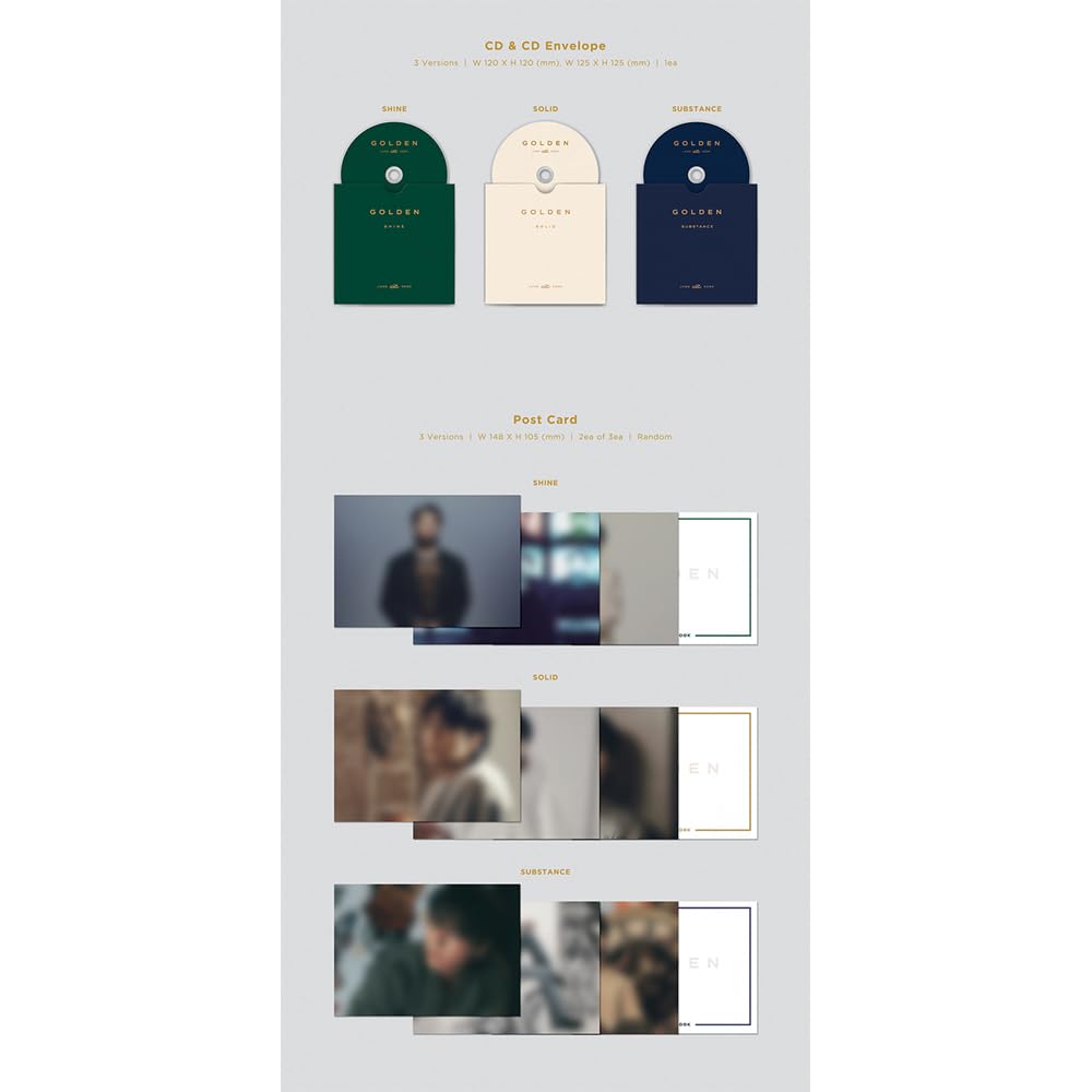 [Set] BTS JUNGKOOK GOLDEN 1st Solo Album 3 Ver Set