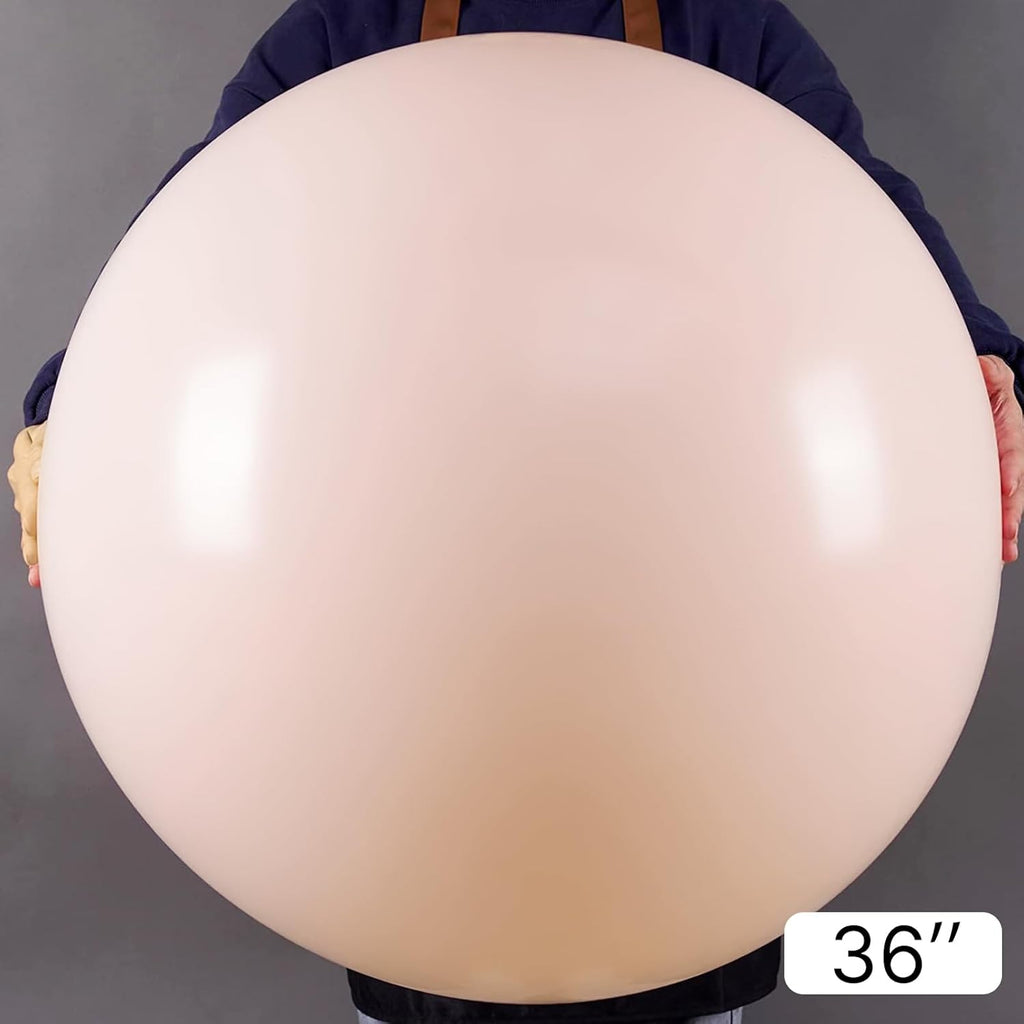 PartyWoo Pale Pink Balloons - 36 Inch Latex Helium Balloons for Birthday & Baby Shower Decor