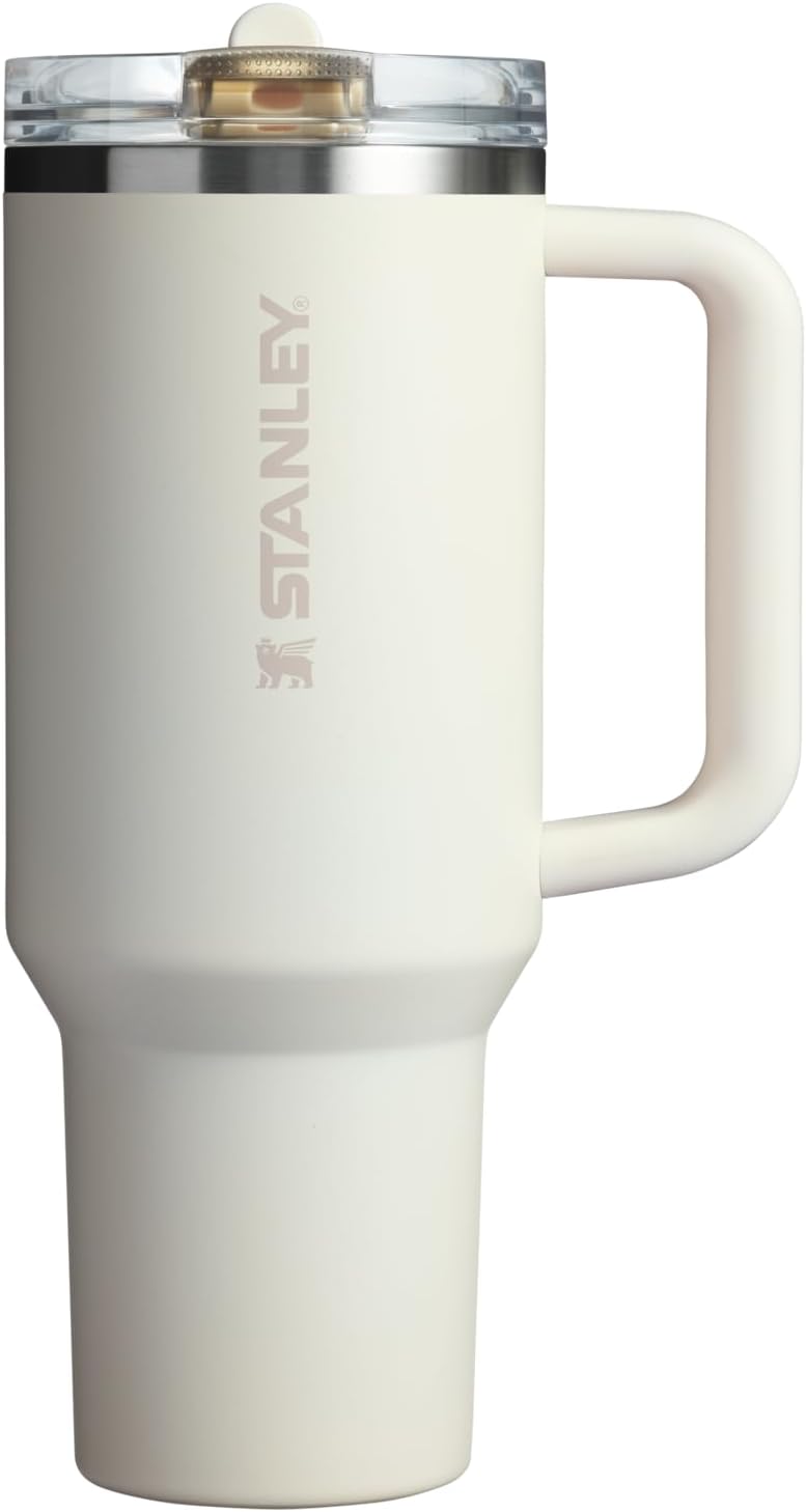 STANLEY Quencher ProTour 40 oz Tumbler - Leakproof Lid, Built-In Straw & Handle | Insulated, BPA-Free | Cream