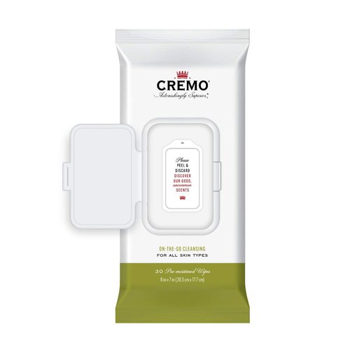 Cremo Refreshing Sage & Citrus Body Wipes, A Revitalizing Combination of Bright Mandarin, Dry Herbs and White cedar, 60 Count