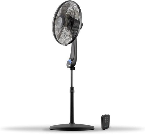 Air Monster 16" Oscillating Pedestal Fan - Ultra Powerful, Quiet & Adjustable Height | Remote Control, Black