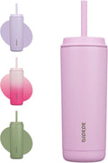BJPKPK Insulated Tumbler - 20 oz Stainless Steel Travel Mug with Lid & Straw | Spill-Proof, Light Pink