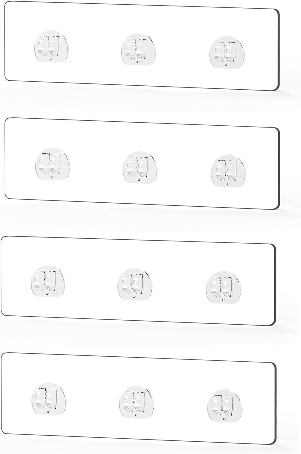 Skiennix Shower Caddy Adhesive Hooks - Strong No-Drill Replacement for Kitchen & Bathroom | 4 Packs