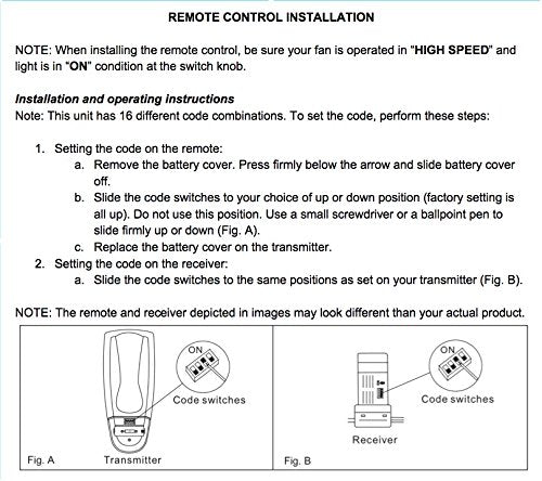 Anderic Replacement for FAN51T Remote with Wall Mount for Hampton Bay Ceiling Fans - (Model: FAN-51T, FCC ID: L3HFAN51T) - Size: Handheld, Preprogrammed, White FAN51TW