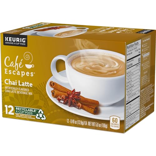 Cafe Escapes Chai Latte Keurig Single-Serve K-Cup Pods, 72 Count