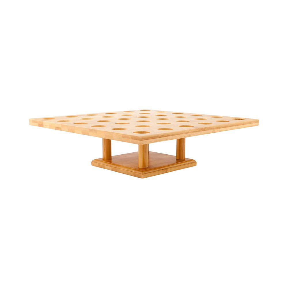 Restaurantware 13.5 x 3.8 Inch Cone Stand 1 Sturdy Cone Holder - With 36 Slots Cones Sold Separately Bamboo Cone Holder For Buffets Banquets Or Catering Events Party Supplies