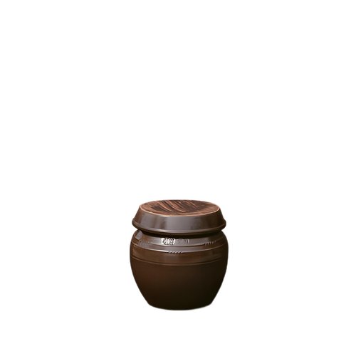 BALWOO Earthenware Onggi Korean Traditional Clay Jar Ceramic Canister/Handmade Food Sauce Storage Container for Tea, Coffee Bean, Salt/Breathing Clay Pot Kimchi Fermentation Crock (3L(0.8 gal))