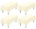 Showgeous 12 Pack Table Cloth Beige Tablecloth 60 x 102 Inch Table Clothes for 6 Foot Rectangle Tables, Wrinkle Resistant Washable Polyester Table Cover for Wedding Parties Banquet