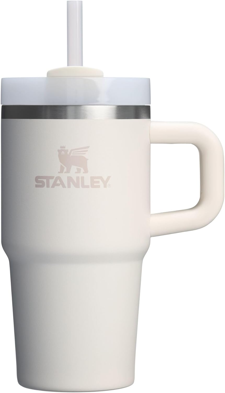 STANLEY Quencher H2.0 Tumbler - Insulated 20 oz Stainless Steel Cup with Handle & Straw | Cream 2.0