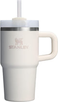 STANLEY Quencher H2.0 Tumbler - Insulated 20 oz Stainless Steel Cup with Handle & Straw | Cream 2.0