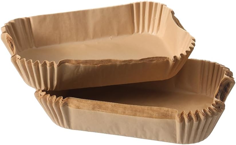 Skiennix Air Fryer Liners - 100 Pcs Disposable Parchment Paper | Food Grade, Non-Stick & Heat Resistant for 4QT-6QT Air Fryers