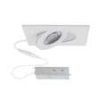 Lotos 2in LED Multiples 1-Light Adjustable Recessed Light 3000K Warm White 6W 530 Lumens IC-Rated Airtight 120V-277V Universal in White
