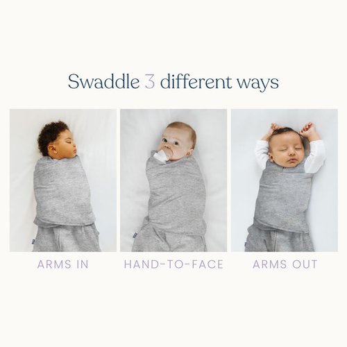 HALO 100% Cotton Sleepsack Swaddle - 3-Way Adjustable Wearable Blanket, TOG 1.5, Space, Small (3-6 Months)