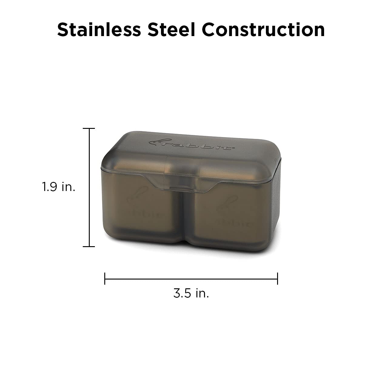 Rabbit Jumbo Chilling Stones - Premium Stainless Steel Whiskey Rocks for Chilling Fine Spirits and Beverages, Reusable Drink Cooling Stones with Storage Case