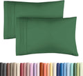 King Standard Pillow Cases by King - Ultra-Soft Hotel Quality, Fade-Free & Wrinkle Resistant - Emerald Green, Set of 2