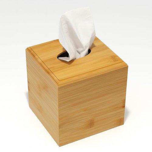Tissue Box Cover Square for Kleenex - Handmade Tissue Holder for Tabletops, Bathroom, Office & Modern Farmhouse Decor - Decorative Bamboo Tissue Box Cover with Universal Fit