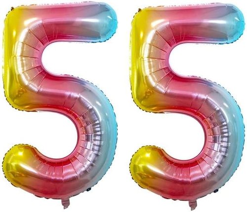GOER Gold Foil Number 5 Balloons - Huge 42" & 32" Party Decorations for Birthdays & Anniversaries (3 Pcs)