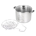 Harvest Stainless Steel 20 Qt Canning Pot with Rack | Water Bath or Steam Canning | Works on All Stovetops Including Induction, Glass, Gas (Stainless Steel Canner + Tools) (Stainless Steel Canner)