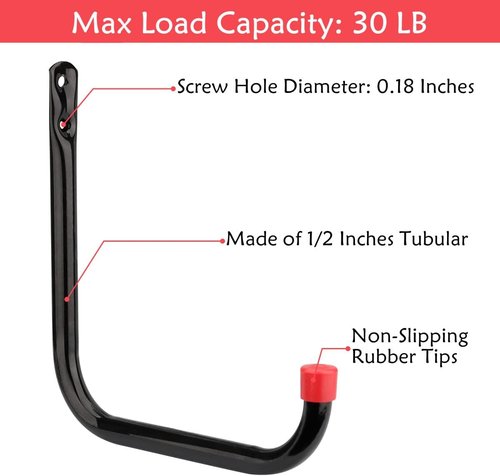 Heavy Duty Garage Storage Utility Hooks by [Brand Name] - 8 Pack 6.7-Inch Wall Hangers for Tools, Bikes & More