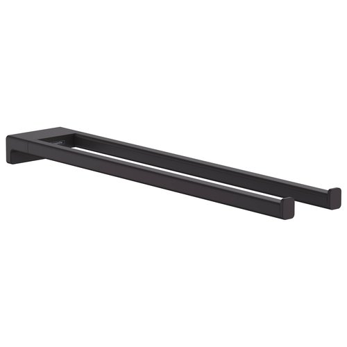 hansgrohe AddStoris Towel Holder Twin-Handle in Matte Black 1-inch Accessories in Matte Black, 41770670