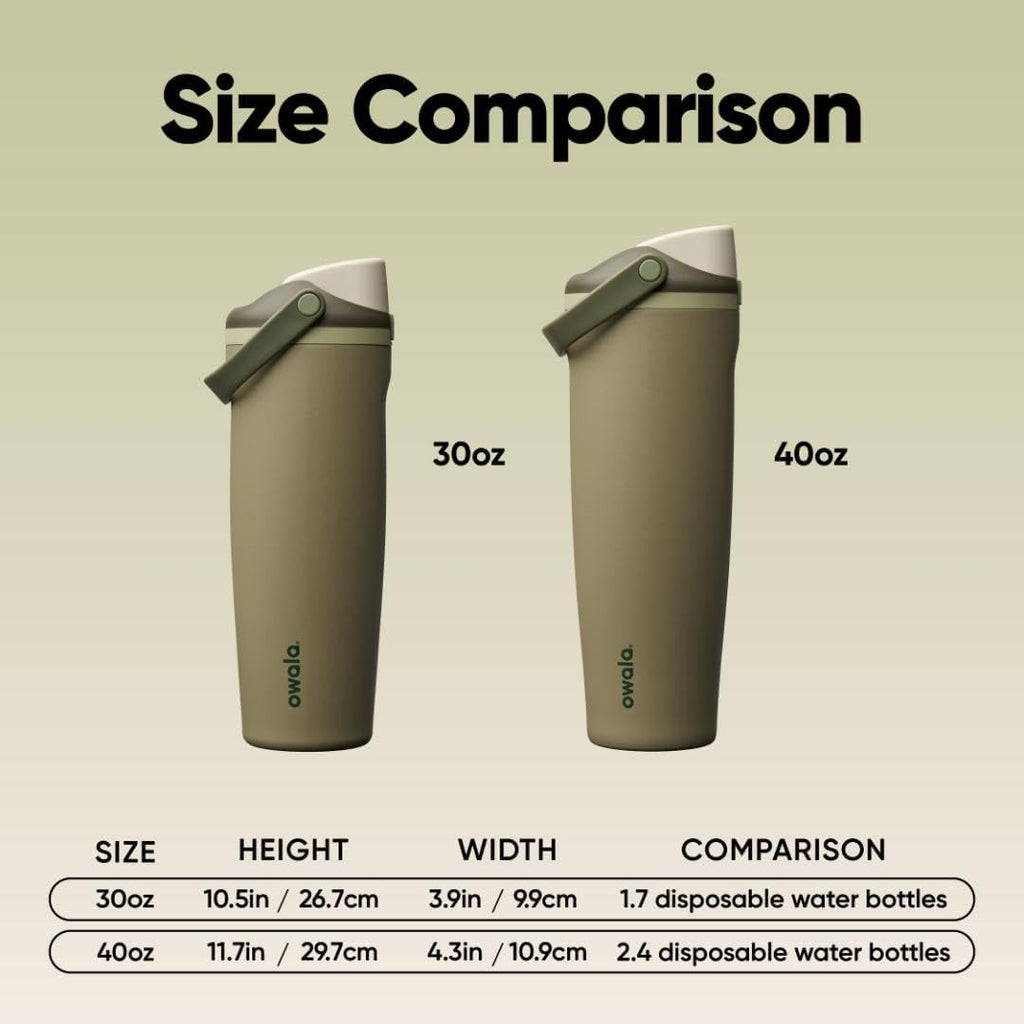 Owala FreeSip Sway Insulated Stainless Steel Water Bottle - 30oz, Two-Way Spout & Built-In Straw, BPA Free